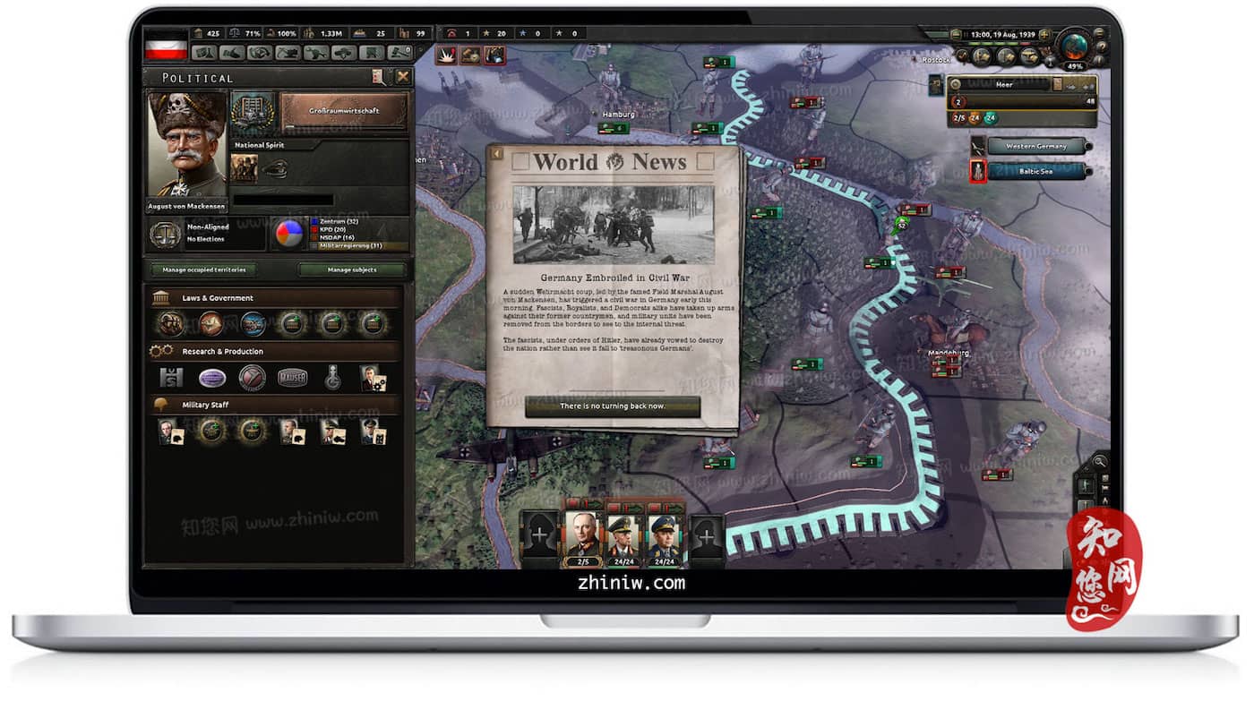 钢铁雄心4(Hearts of Iron IV) Mac游戏软件知您网免费下载