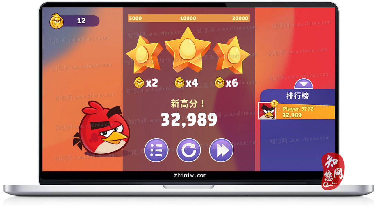 愤怒的小鸟重制版(Angry Birds Reloaded) Mac游戏破解版知您网免费下载