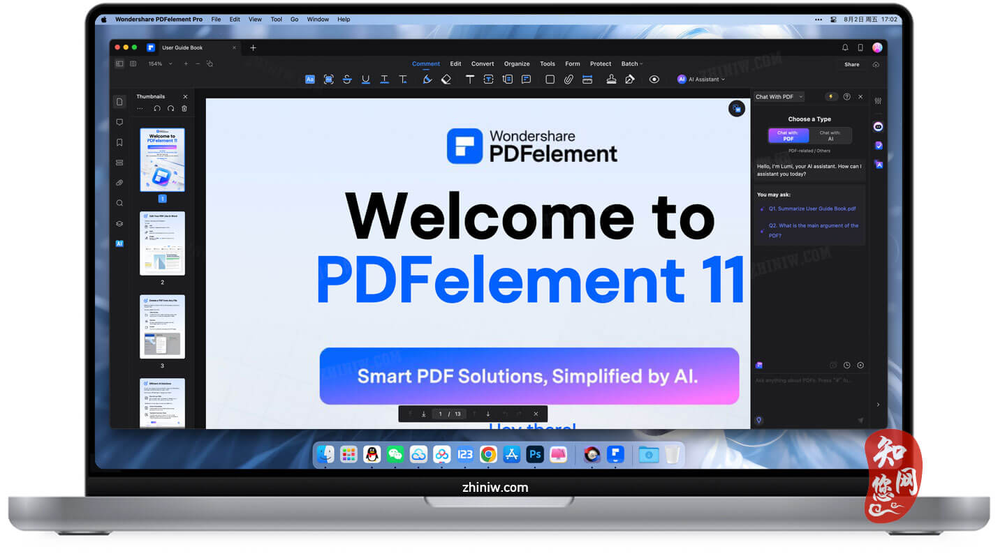 Wondershare PDFelement Pro 11 for Mac破解版下载免费尽在知您网