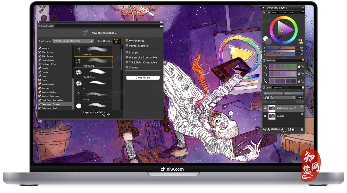 Corel Painter 2023 Mac软件下载免费尽在知您网zhiniw.com