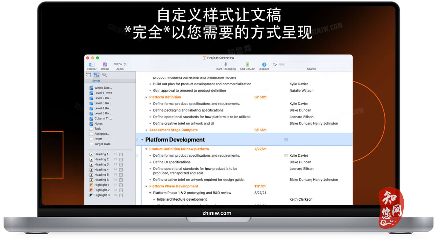 OmniOutliner Mac软件下载免费尽在知您网zhiniw.com