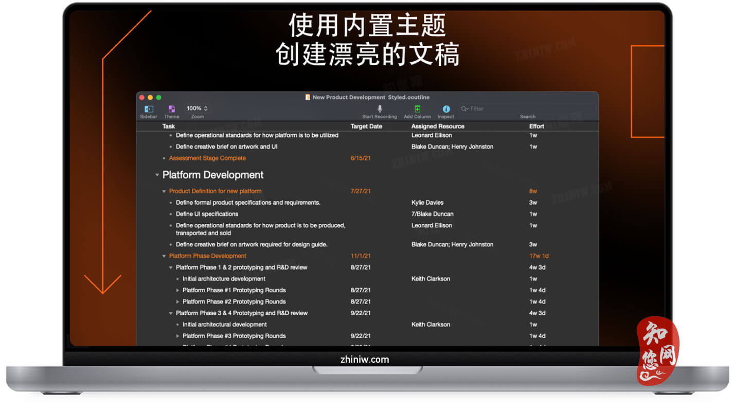 OmniOutliner Mac软件下载免费尽在知您网zhiniw.com