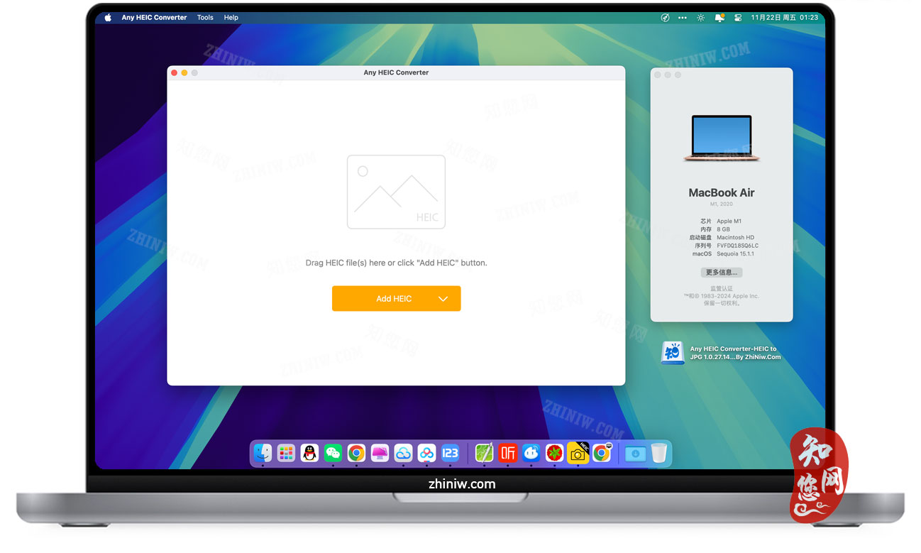 Any HEIC Converter-HEIC to JPG Mac破解版下载免费尽在知您网zhiniw.com