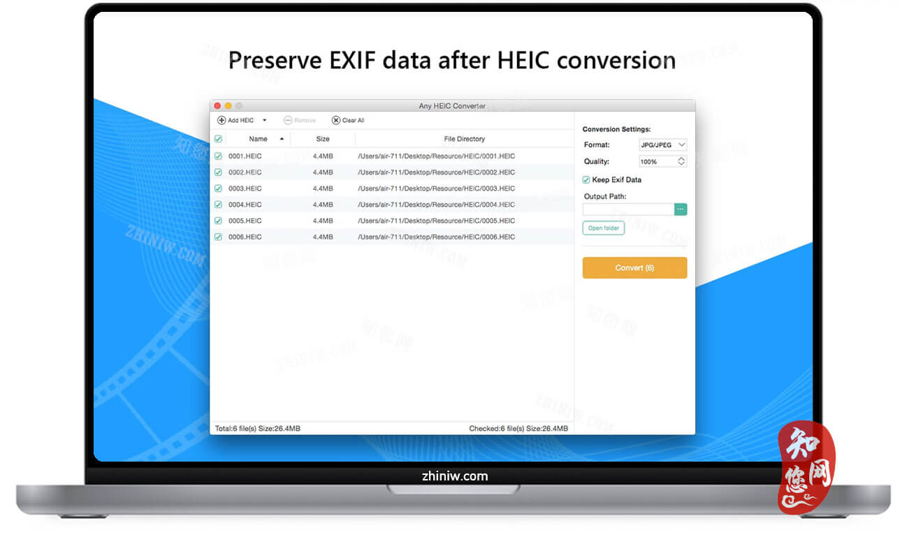 Any HEIC Converter-HEIC to JPG Mac破解版下载免费尽在知您网zhiniw.com