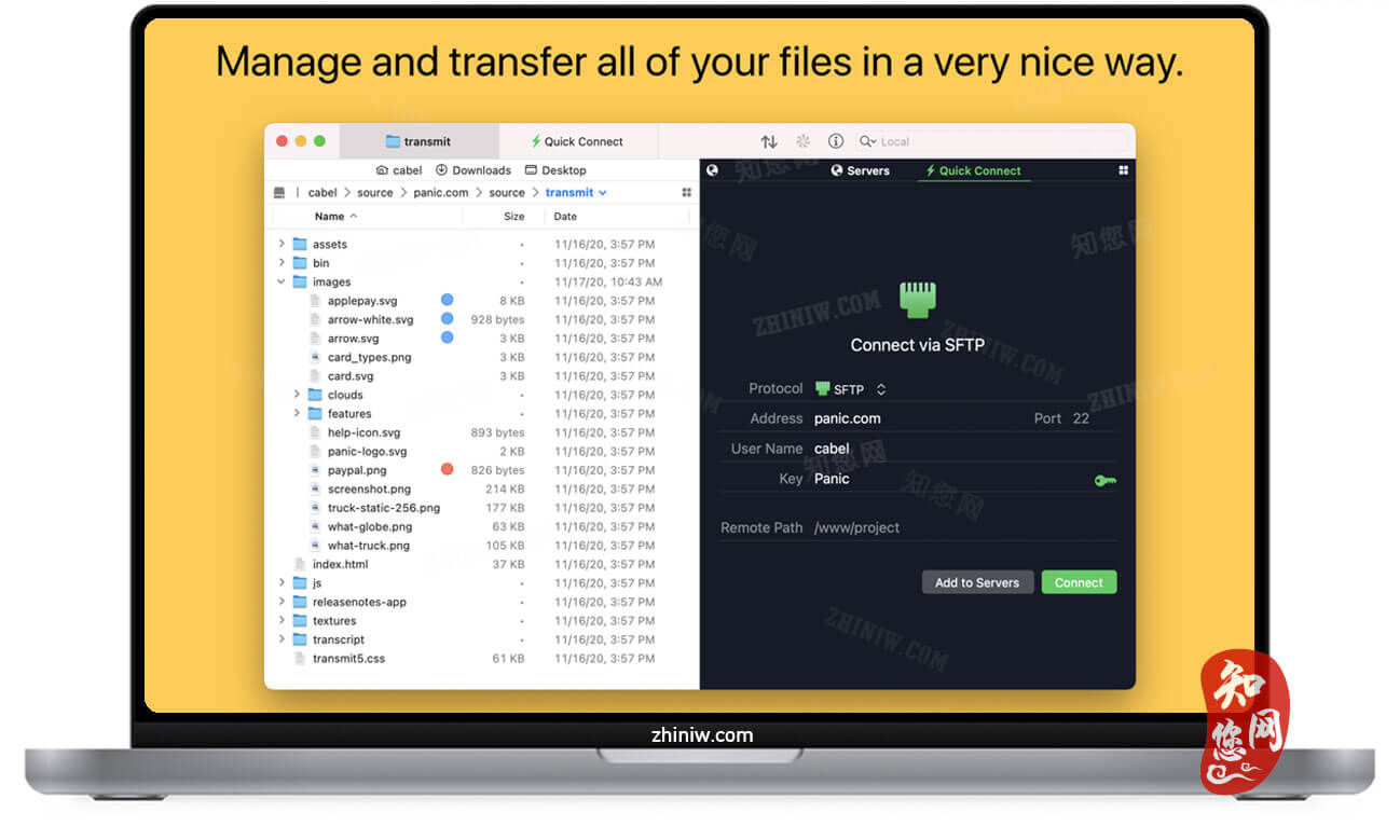 Transmit Mac破解版下载免费尽在知您网zhiniw.com